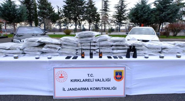 Kırklareli Jandarma ekiplerinden dev uyuşturucu operasyonu