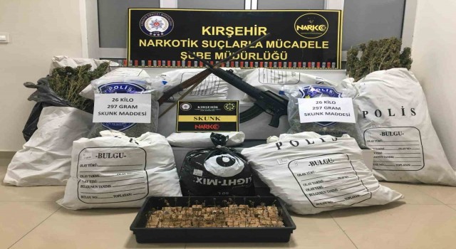 Kırşehir'de Narkotik ekiplerinden nefes kesen operasyon
