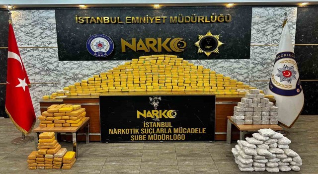 İstanbul'da NARKO ekiplerinin operasyonunda; 161 kilo 800 gram eroin ele geçirildi